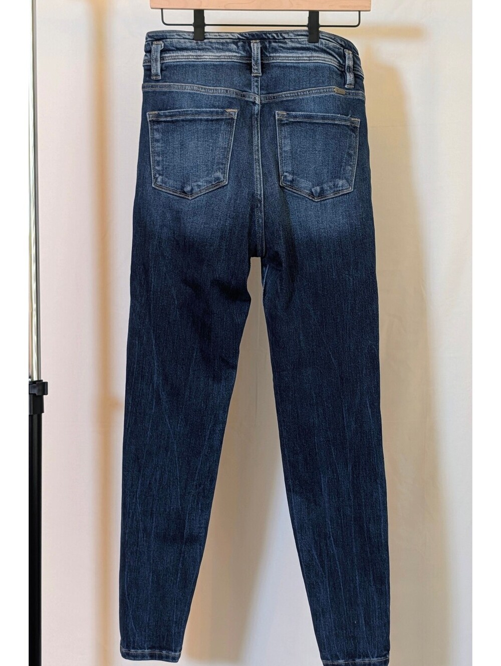 KanCan Kurvy Ultra High Rise Distressed Skinny Jeans Dark Wash Button Fly 28 - Picture 2 of 6